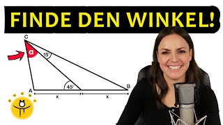 Knifflige Geometrie Aufgabe – Wie groß ist der Winkel [upl. by Gardal]