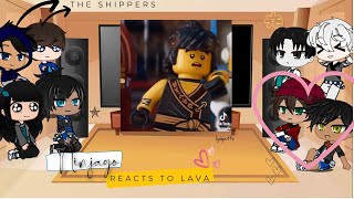 NINJAGO reacts to Lava Kai x Cole [upl. by Alyl]