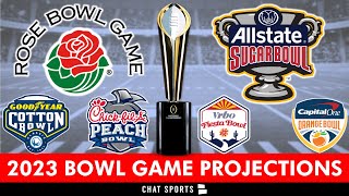 College Football Bowl Projections 2023 CFP Semifinals New Year’s Six Bowl Games amp More [upl. by Nylzaj767]