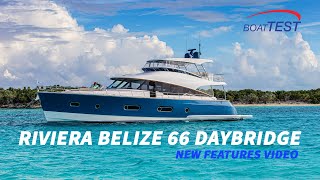 Riviera Belize 66 Daybridge 2020 Features Video  By BoatTEST [upl. by Anitnemelc]