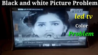 led tv black and white screen  led tv white Screen  led tv Colour problem  white picture problem [upl. by Nalyad737]