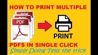 How to Print Multiple PDF Files at once without opening Easy Windows Trick [upl. by Ecile337]