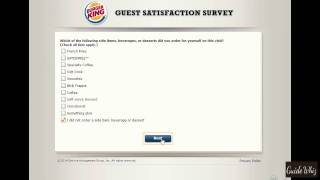 Burger King Survey and Coupon Code [upl. by Eisak761]