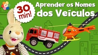 Aprender os Nomes dos Veículos  Compilação  Autocarro Camião e Mais  BabyFirst [upl. by Lacim987]