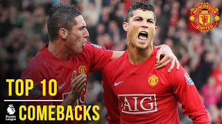 Manchester Uniteds Top 10 Premier League Comebacks  Manchester United [upl. by Esmerelda538]