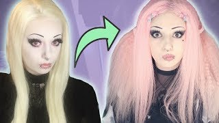 Cotton Candy Dream Wig  My First Wig Transformation  Toxic Tears [upl. by Nabalas]