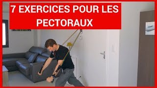 7 EXERCICES POUR LES PECTORAUX ÉLASTIQUES 💪🏋 [upl. by Hiltner]