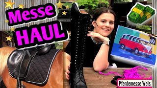 Pferdemesse Wels  Haul 💗 neue Reitstiefel 💗Schabracke Halfter  Bandagen  Set 💗 Schmuck💗 Schilder [upl. by Ahsikcin920]