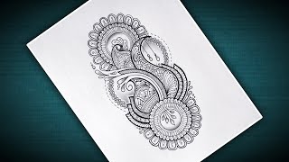 Paisley Mandala art  How to draw Paisley Mandala art Paisley art VennilaYLCreations drawing [upl. by Eeresid]