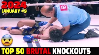 Top 50 Knockouts of January 2024 9 Muay Thai•MMA•Kickbox•Boxing [upl. by Lien]