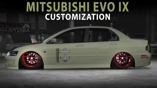 Midnight Club LA  Mitsubishi EVO IX Customization [upl. by Marrissa743]