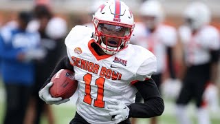 Senior Bowl live score stats highlights from 2024 NFL Draft showcase [upl. by Akinorev943]