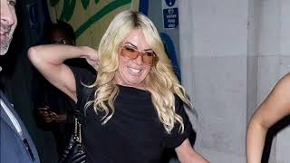 EastEnders star Letitia Dean 56 gets a helping hand outside the Inside Soap Awards after showing [upl. by Enigroeg686]