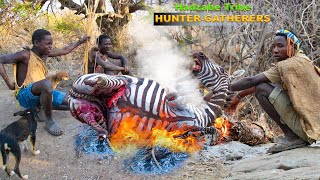 Spending 24Hrs With Hadzabe Tribe HuntingCooking amp Eating Wild Meat In The Bush Pt 1•Tru Hunters [upl. by Tybalt492]