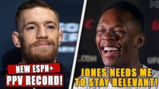 Conor McGregor SHATTERS streaming record with UFC 246 Adesanya responds to Jones Jones MOCKS Reyes [upl. by Eilsehc]