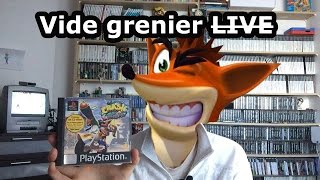 Vide grenier sans LIVE retrogaming jeux video 2 octobre [upl. by Bidle]