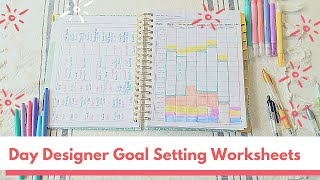 Setting Up My Day Designer Goal Setting Worksheets [upl. by Loar132]