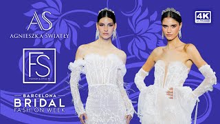 Agnieszka Swiatly Bridal s2024 Barcelona Bridal Fashion Week 4K Evelyn Yañez Souza FASHION STYLE TV [upl. by Eihctir140]