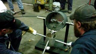 Pouring a 28quot Babbitt Pedestal Bearing [upl. by Tedie]