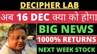 Decipher Labs share। decipher labs share analysis। decipher labs share price [upl. by Atsiuqal130]