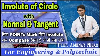 Draw Involute of Circle with NormalampTangent Lect 42p1quotHow to Draw Involute with Normal amp Tangent [upl. by Atinhoj]