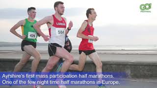 Go Festival Ayr Half Marathon 10k 5k and Family Bike Rides Route Promo [upl. by Eecal837]