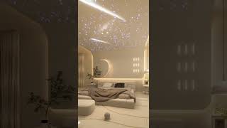 Modern minimalist style bedroom starry sky ceiling personalized design [upl. by Yllil953]