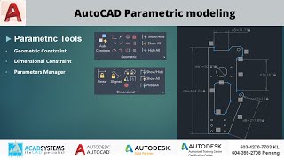 AutoCAD Parametric Modeling [upl. by Eniac]