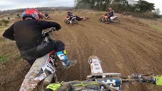 GoPro From last to 6th Southern Motocross Club Elvetham 29123 [upl. by Tirma690]