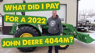 Total Cost 2022 John Deere 4044m trading in John Deere 2025r [upl. by Ingaberg135]