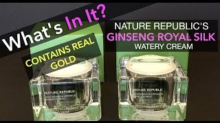 Nature Republics Ginseng Royal Silk Whitening amp Wrinkle Improvement Watery Cream  Whats In It [upl. by Senn]