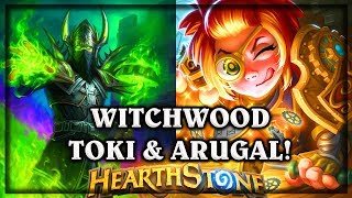 Toki Time Tinker and Archmage Arugal  The Witchwood Expansion Hearthstone [upl. by Krischer451]