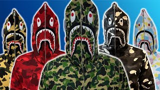 The ULTIMATE BAPE Shark Hoodie Tier List [upl. by Vedette]