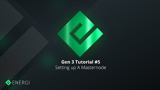 Setting up a Masternode  Tutorial 5 [upl. by Lenoyl728]