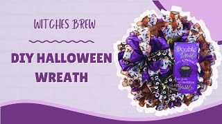 DIY Witches Cauldron Wreath  Halloween Craft Tutorial [upl. by Berstine]