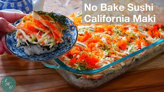 Easy and Delicious  No Bake No Oven Sushi California Maki Recipe Baked Sushi Recipe 3 [upl. by Eittah]