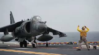 Harrier “Jump Jet” performs Carrier Takeoffs and Landings [upl. by Eigla]