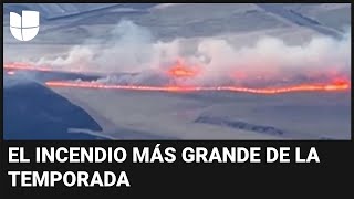 En video más de 14000 acres se queman en el incendio Corral en California [upl. by Otrebron]