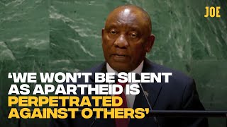 South African president gives astonishing speech condemning Israeli apartheid at the UN [upl. by Artimid]