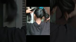 butterfly clutcher bun hairstyle virelhacks amazinghacks easyhairstyle haircare testing bun [upl. by Imoyn515]