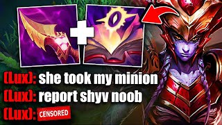 Shyvana but I go full AP and Lux has a mental breakdown [upl. by Lertnom]