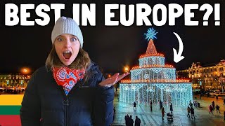 🇱🇹 OUR FIRST EUROPEAN CHRISTMAS MARKET Vilnius Lithuania [upl. by Sidonnie143]