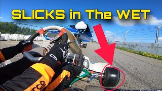 Karting With SLICKS On A WET Track  ROTAX MAX Onboard [upl. by Anak]