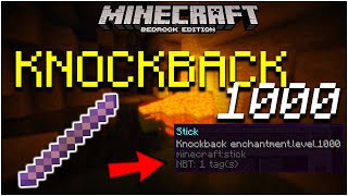 How To Get A Knockback 1000 Stick in Minecraft Bedrock Edition  Bedrock Tutorial Updated 120 [upl. by Sitelc]