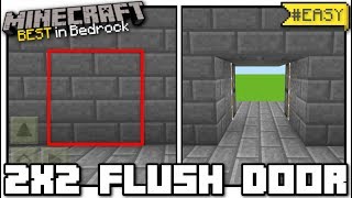 Minecraft Bedrock  2x2 FLUSH PISTON DOOR  Jeb Door  Tutorial  PS4  MCPE  Xbox  Switch [upl. by Naltiac]