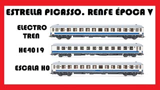 Tren RENFE Estrella Picasso referencia HE4019 de Electrotren con El Taller del Modelista [upl. by Leizar]