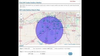 Find Zip Codes Inside Radius [upl. by Ayanet354]