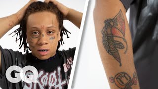 Trippie Redd Breaks Down His Tattoos  GQ [upl. by Walls]