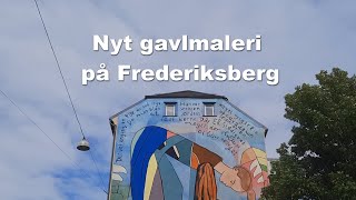 Nyt Gavlmaleri på Frederiksberg  Anne Bundgaard maler seismolog Inge Lehmann [upl. by Thesda960]