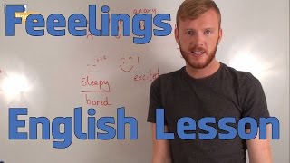 Feelings Adjectives English Vocabulary Lesson Elementary [upl. by Sire]